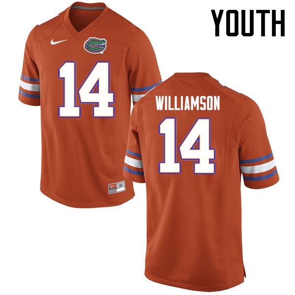 Florida Gators Youth #14 Chris Williamson College Football Jerseys Orange